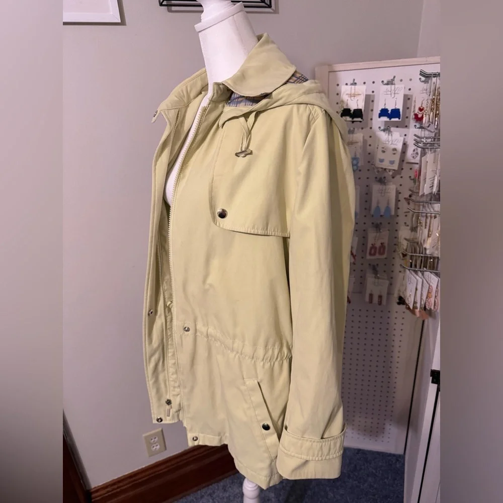 Vintage Women's Pale Yellow Rain/UtilityJacket